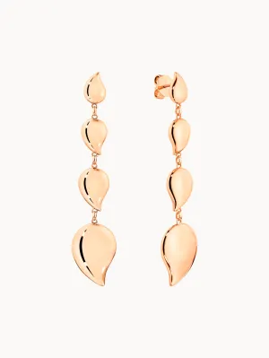 Earrings SIGNATURE Wave - 4 drop elements 18K rose gold