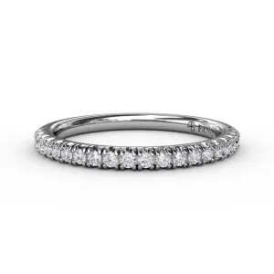 Fana 1/4CTW Halfway Diamond Band in 14K White Gold