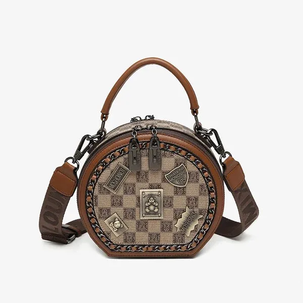 Fashion Retro Bear Badge Print Leather Purse Handbags - Last Day Promotion 50% OFF Buy 2 Get Free VIP Shipping