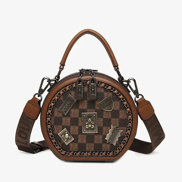 Fashion Retro Bear Badge Print Leather Purse Handbags - Last Day Promotion 50% OFF Buy 2 Get Free VIP Shipping