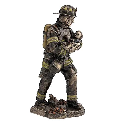FIREFIGHTER SAVING BABY, ITEM #H0084