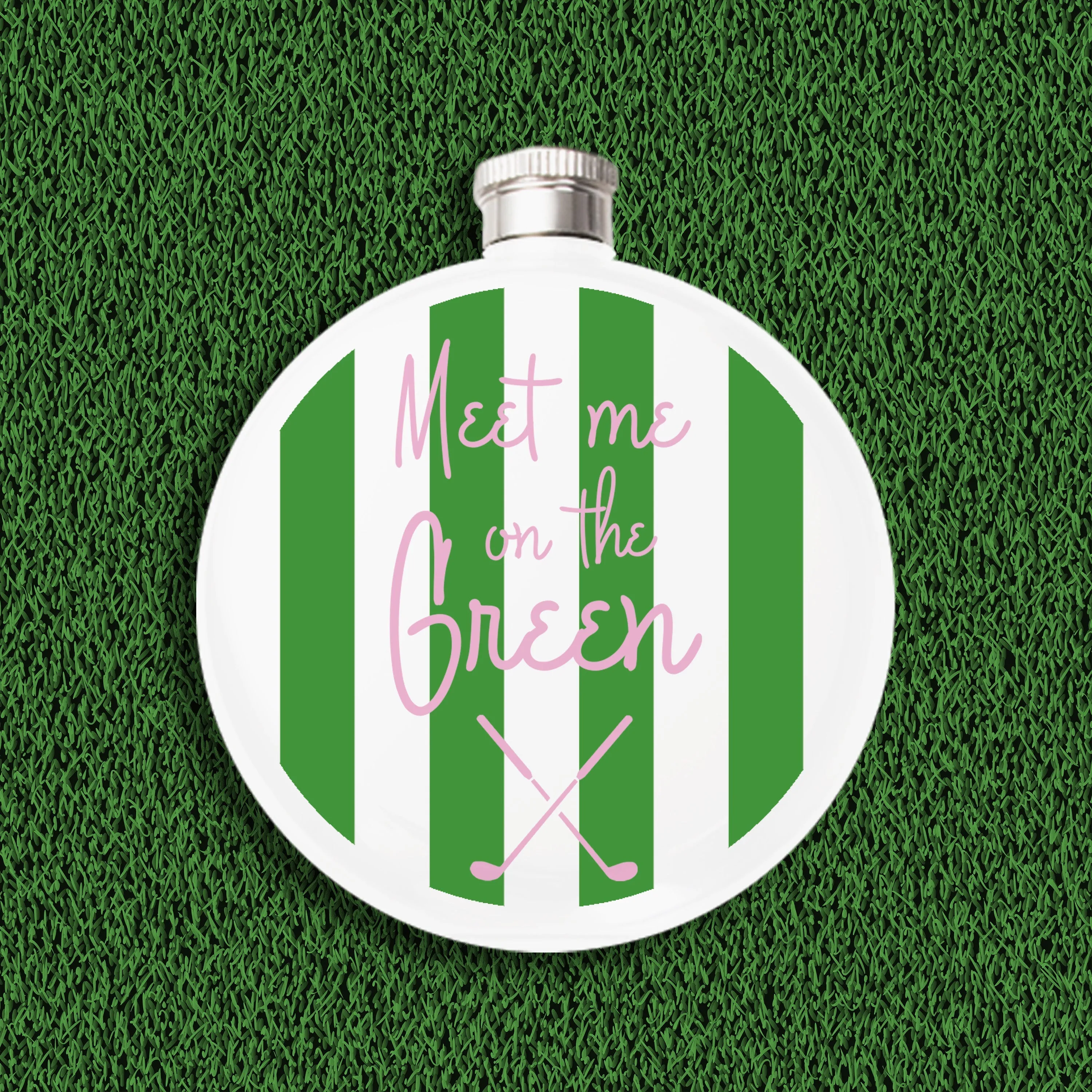 Flask (White) - Meet Me on the Green - Golf