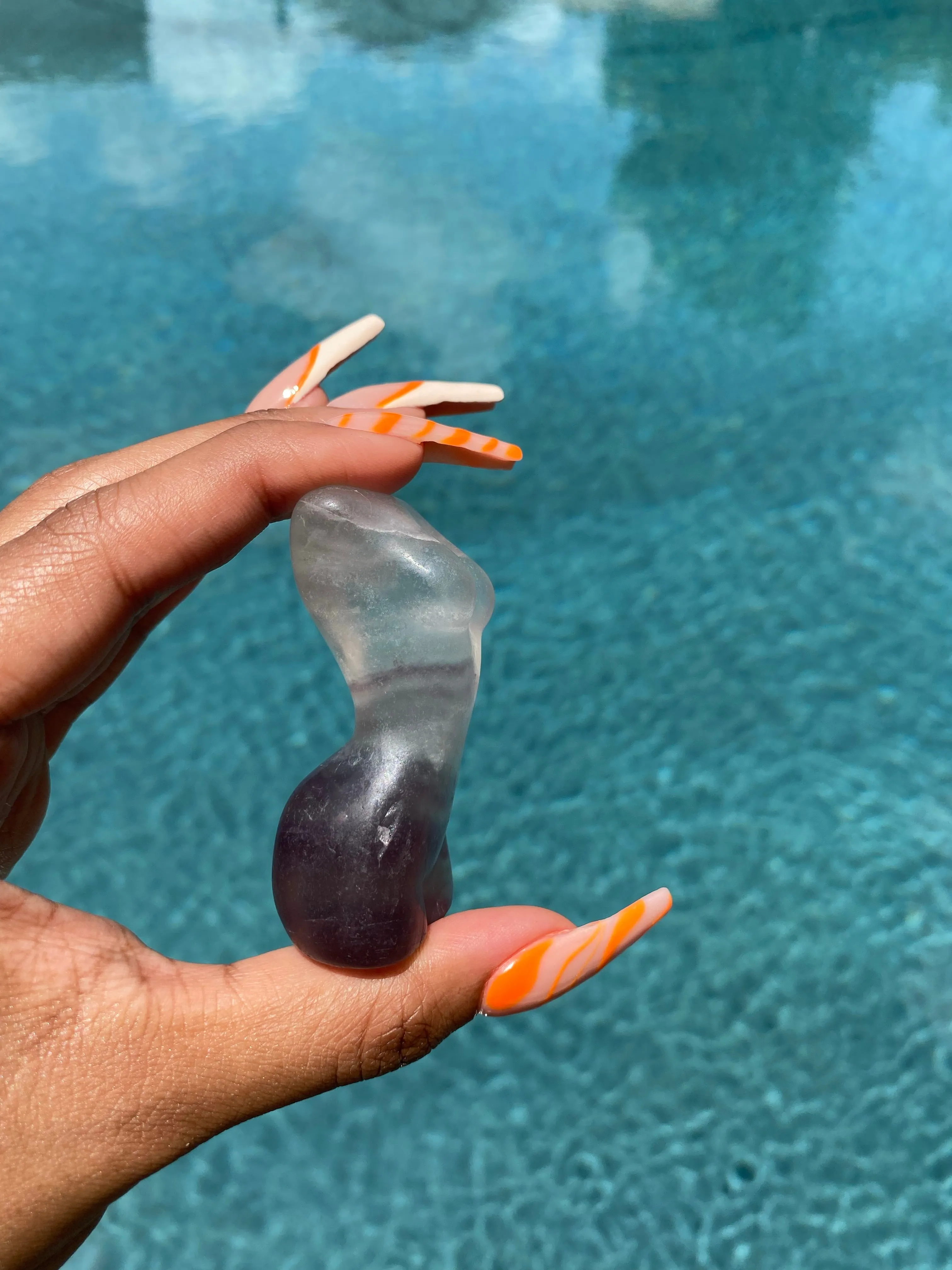 Fluorite Goddess Body Carving