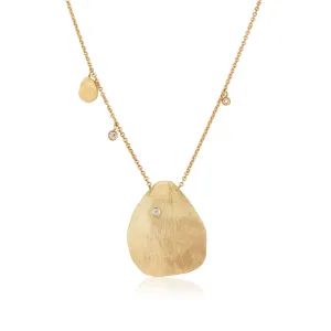 Gold platter statement necklace
