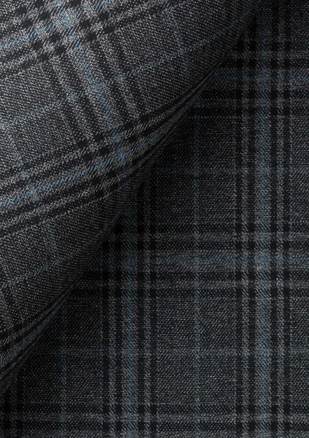 Grey Two-Tone Plaid Vest