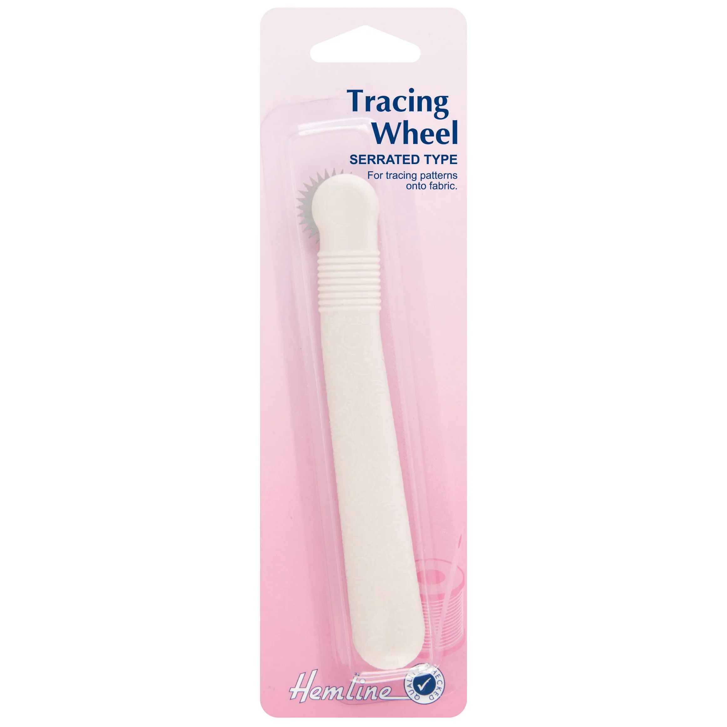 Hemline Fabric Pattern Tracing Wheel With Serrated Edge Hand Sewing Haberdashery