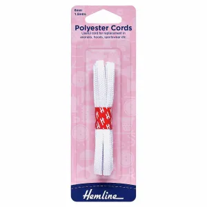Hemline Polyester Cord - 6mm - White