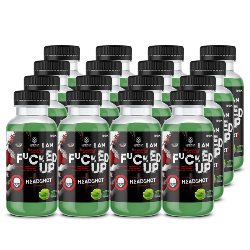 I Am Fucked Up PWO Shot Green Apple - 16x100ml.