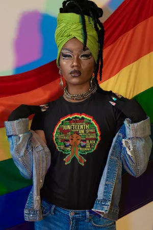 Juneteenth Woman Mosiac Tee