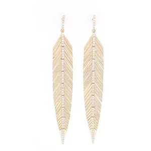 Large Leaf Dangle Earrings