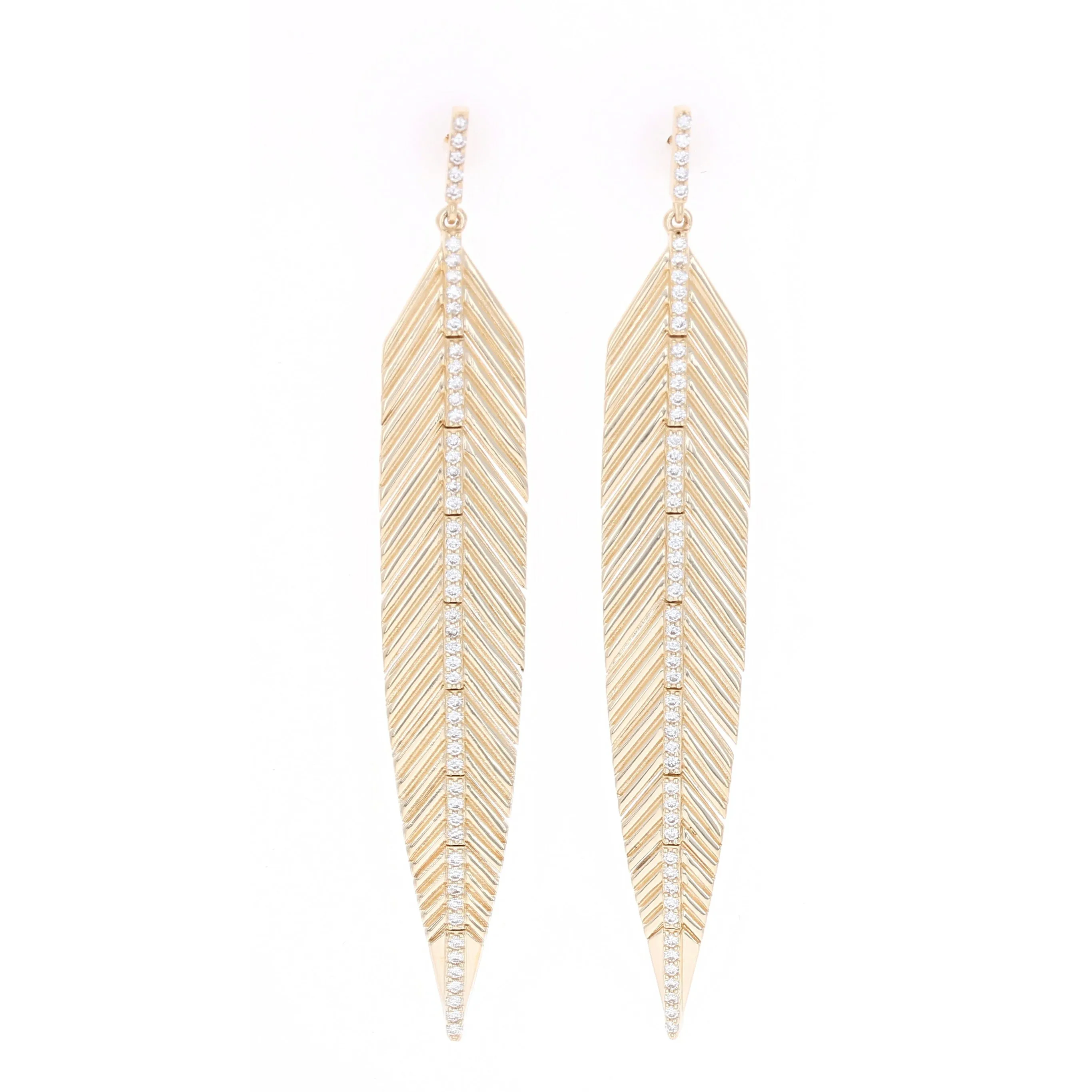 Large Leaf Dangle Earrings