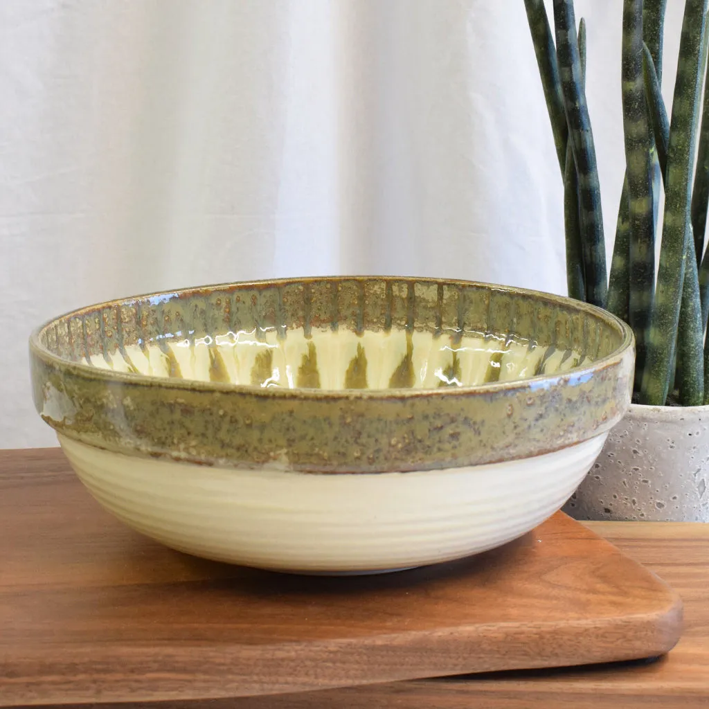Large Round Serving Bowl Sparrow