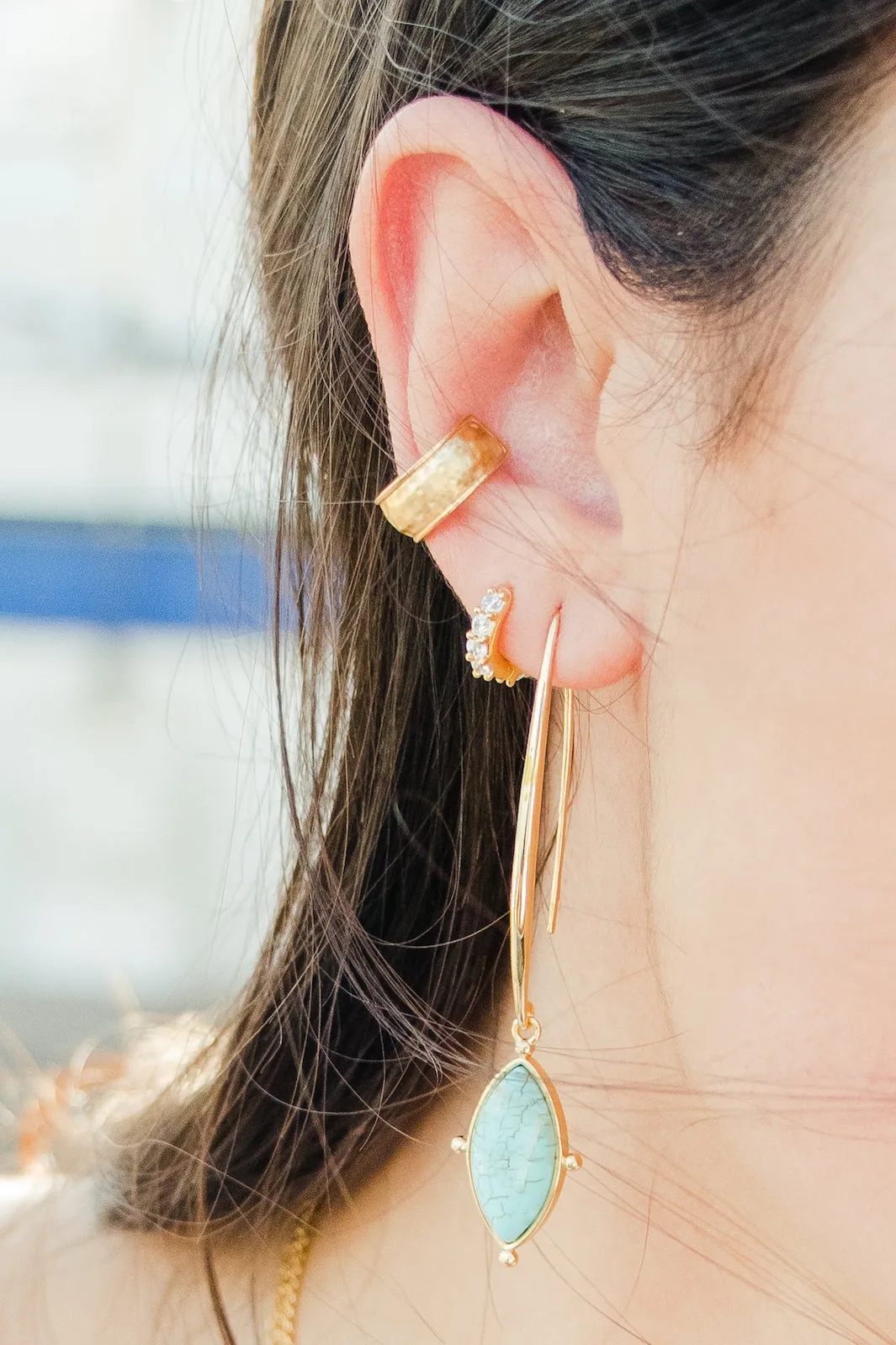 Lauren Earrings, Turquoise