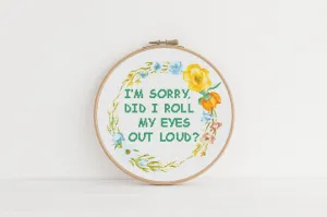 Loud Eyes Cross Stitch Pattern #145