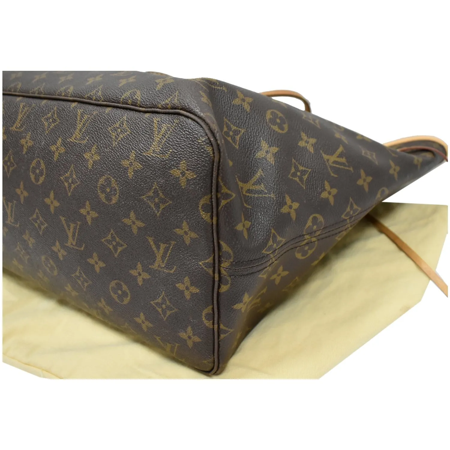LOUIS VUITTON Neverfull GM Monogram Canvas Tote Shoulder Bag Brown