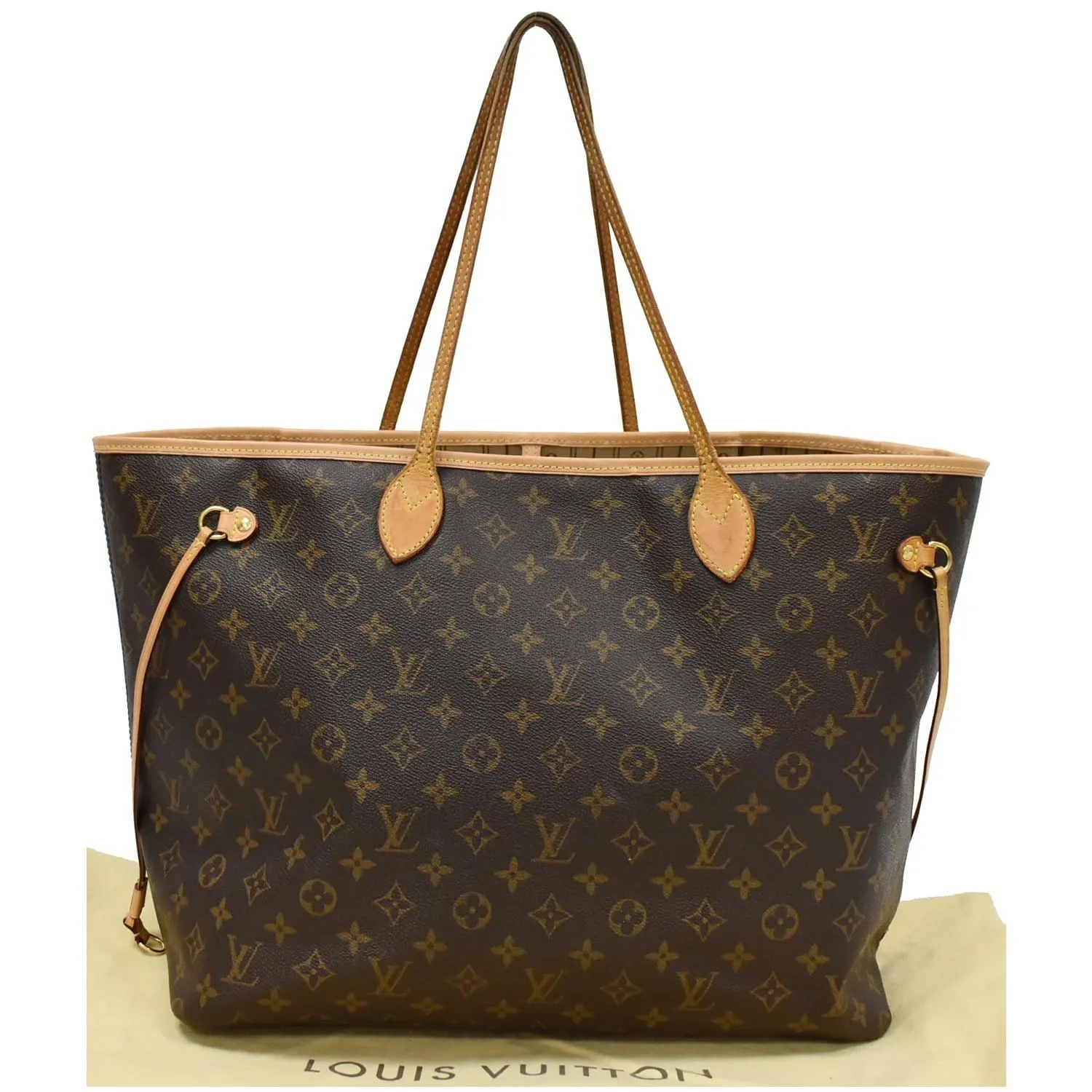 LOUIS VUITTON Neverfull GM Monogram Canvas Tote Shoulder Bag Brown