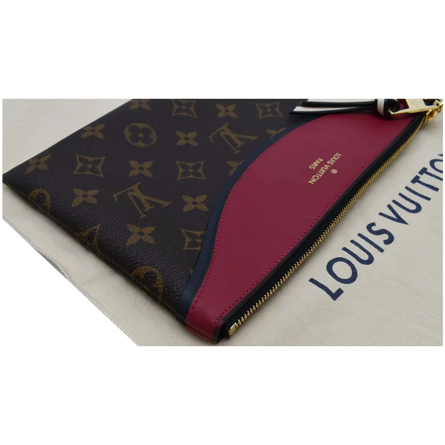 LOUIS VUITTON Tuileries Pochette NM Monogram Canvas Leather Pouch Brown -Final Sale