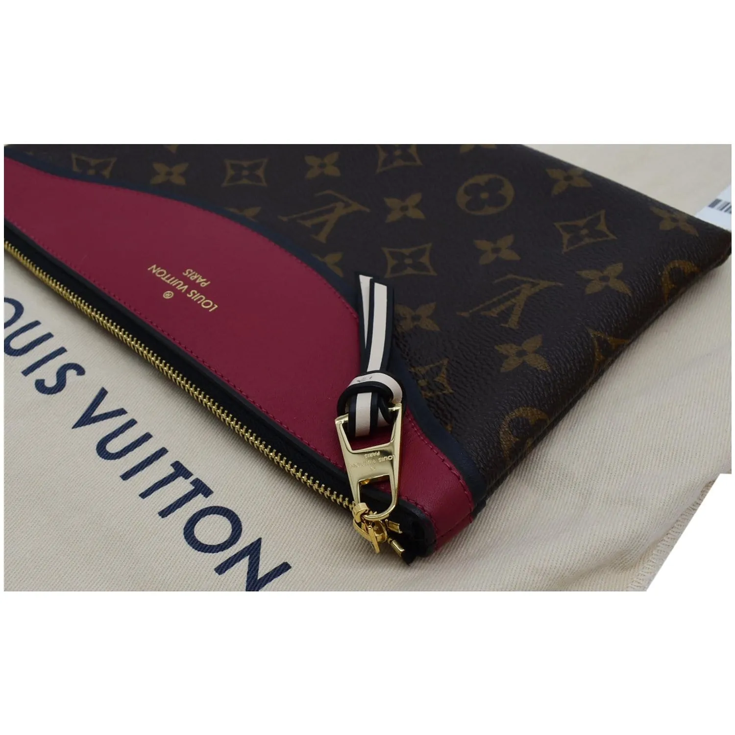 LOUIS VUITTON Tuileries Pochette NM Monogram Canvas Leather Pouch Brown -Final Sale