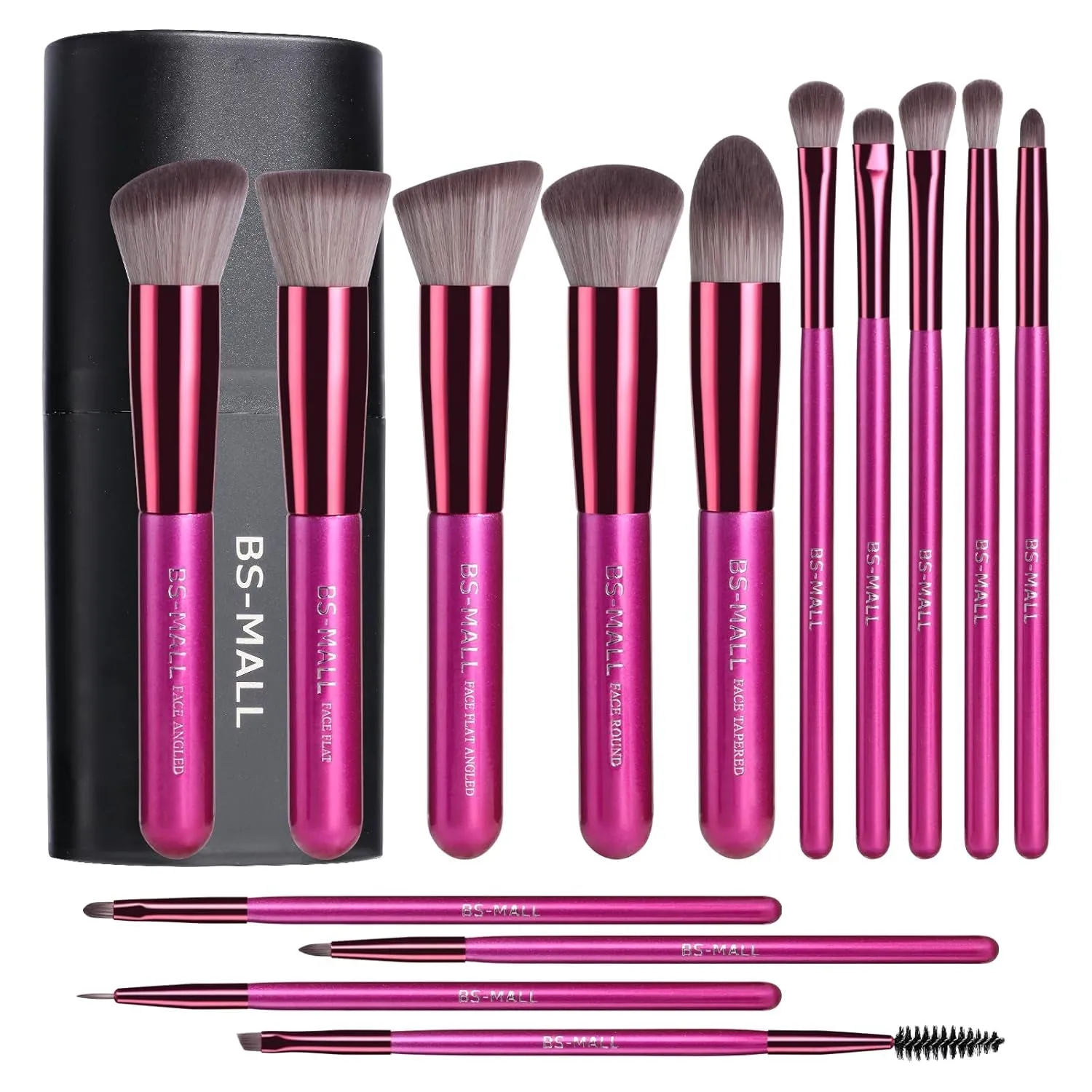Makeup Brushes Premium Synthetic Foundation Powder Concealers Eye Shadows 14 Pcs Purple