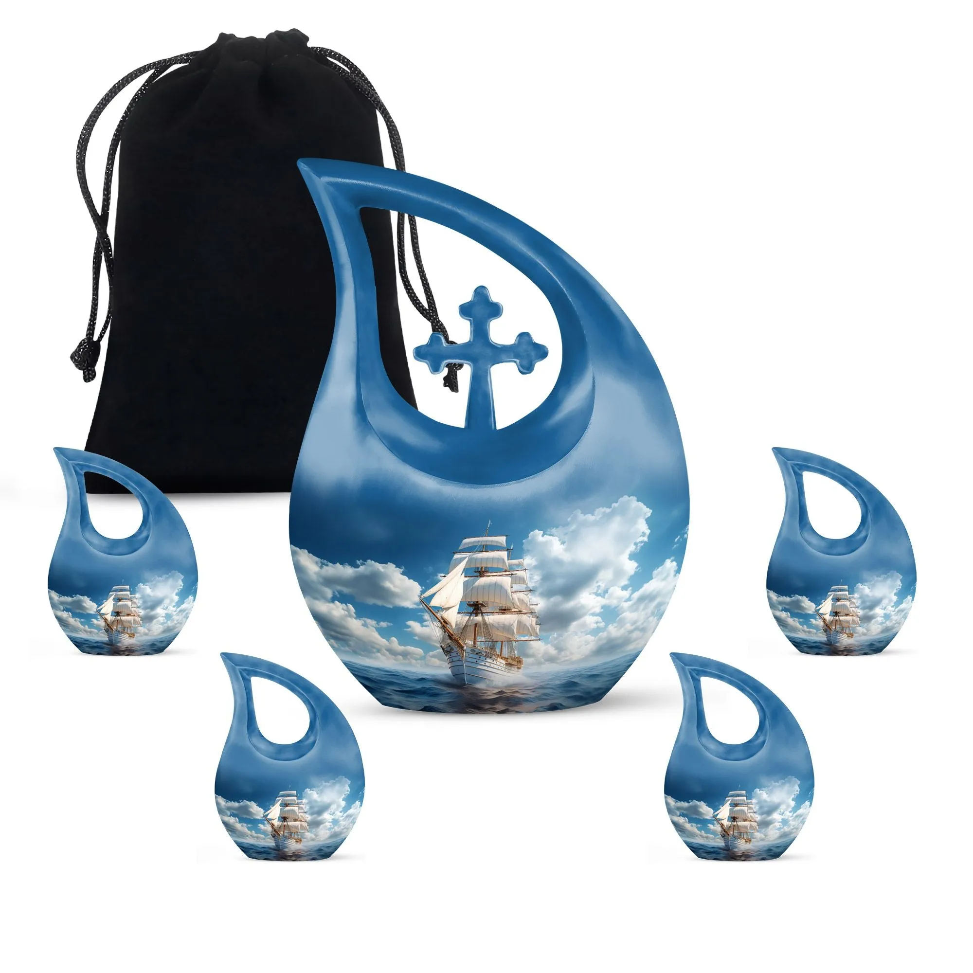 Maritime Voyage Ship Urn & Marble Urn - Revered Memorial Urn