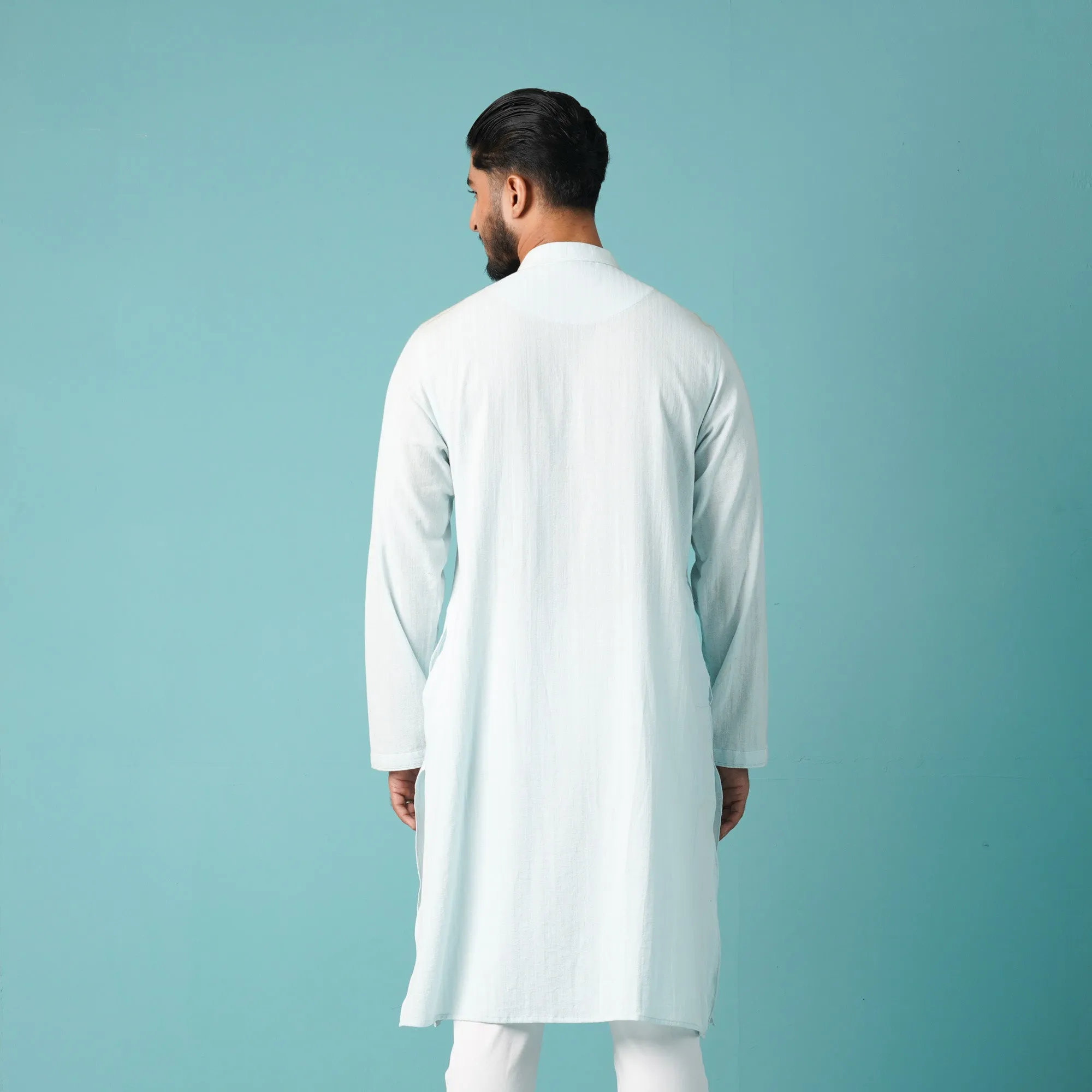 Mens Basic Panjabi-Sapphire