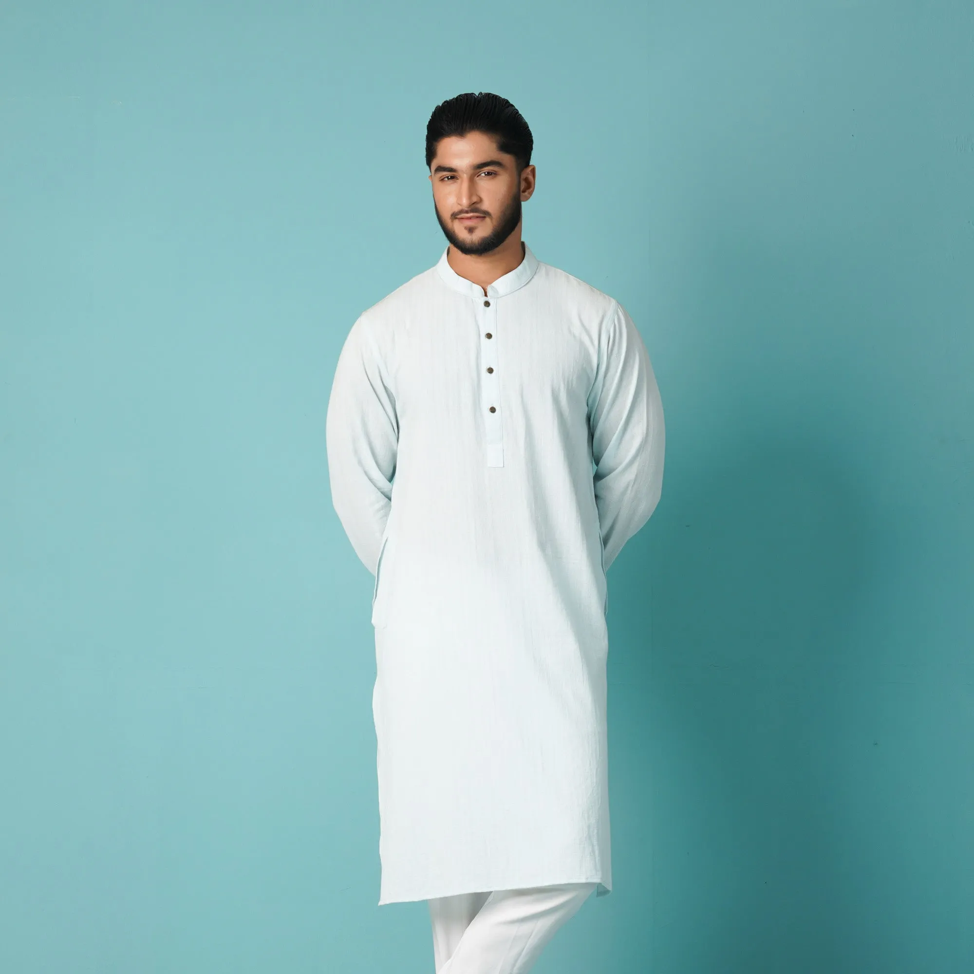 Mens Basic Panjabi-Sapphire