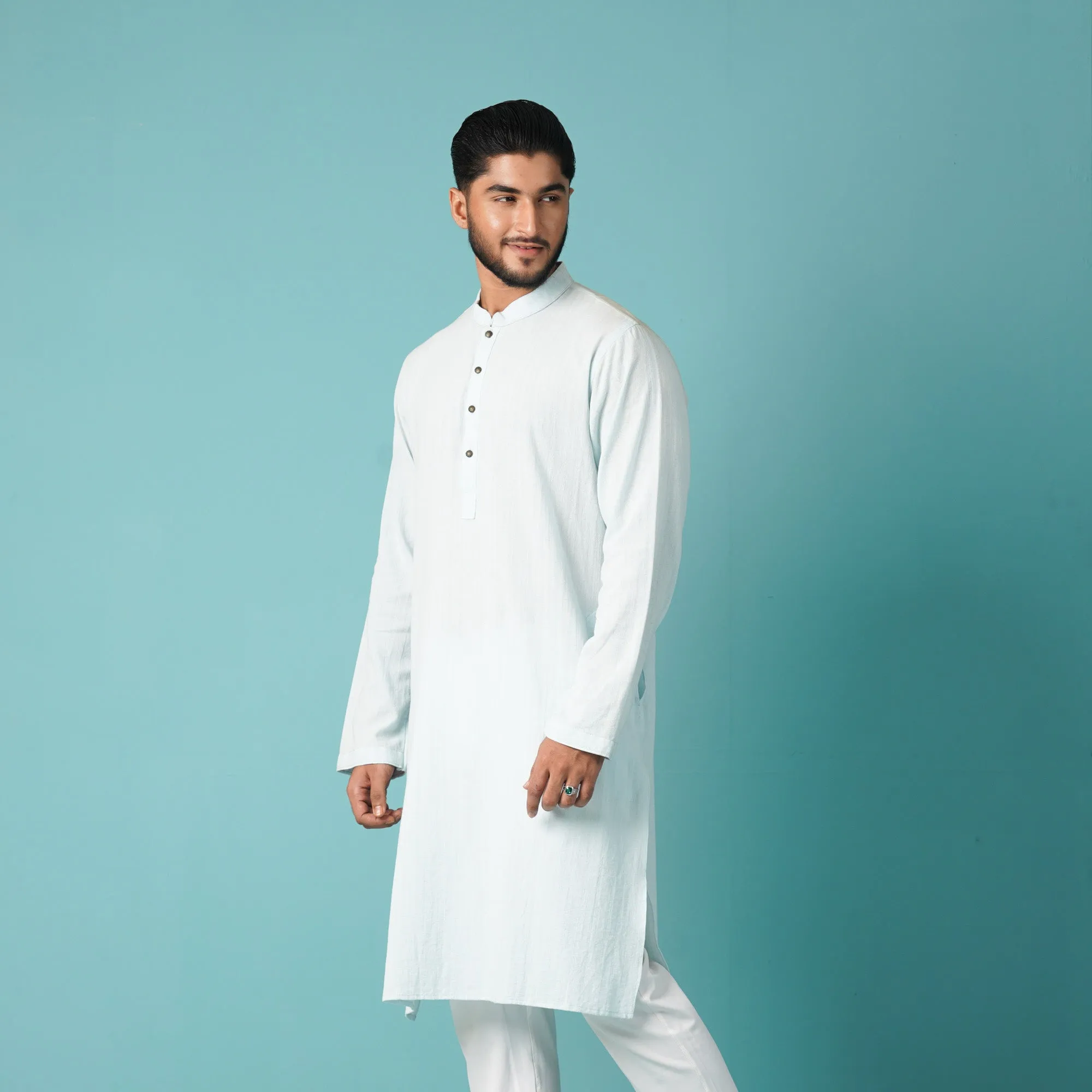 Mens Basic Panjabi-Sapphire
