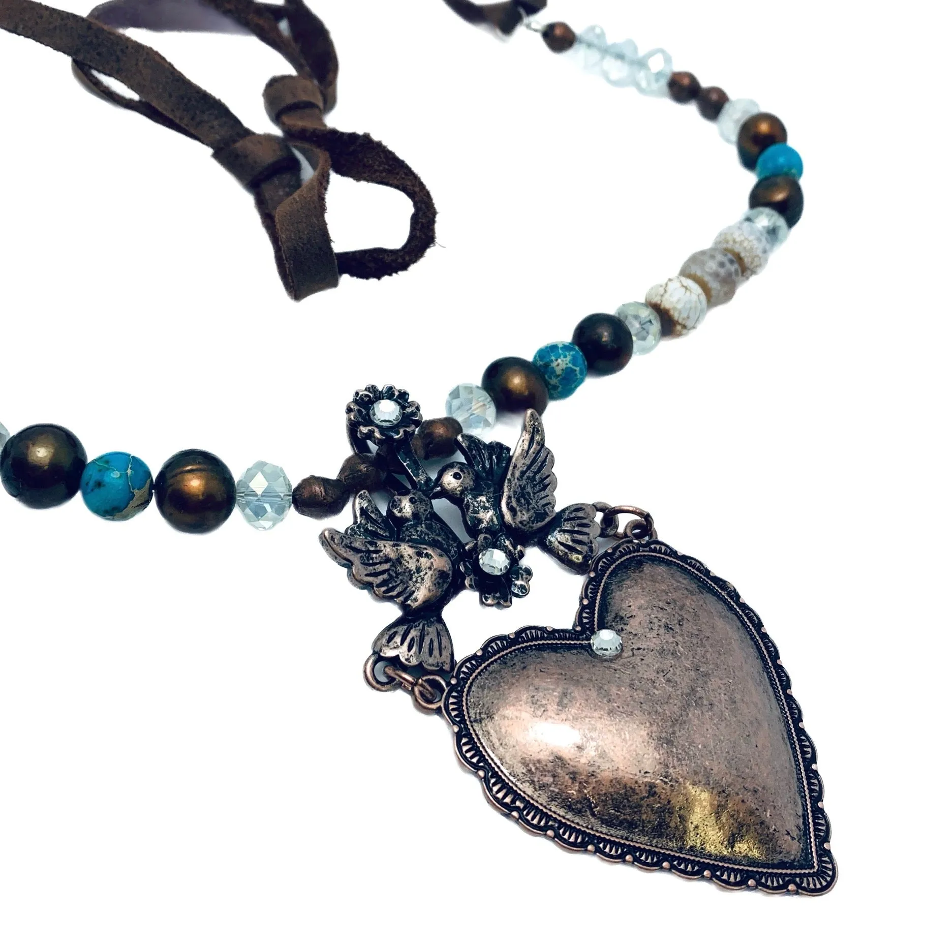 MILAGRO HEART COPPER NECKLACE