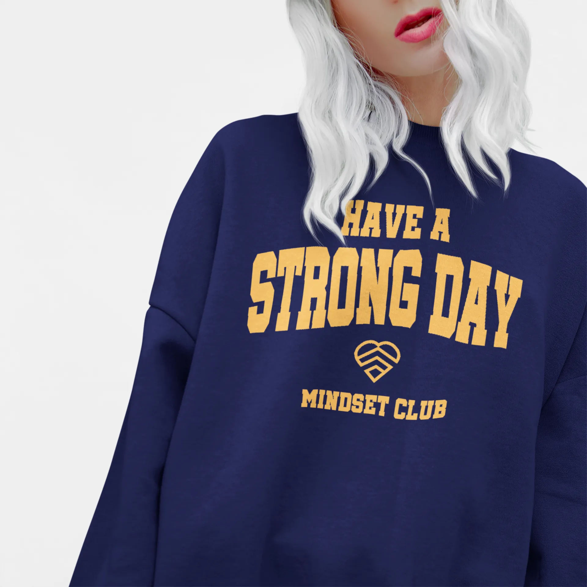 Mindset Club Statement Crewneck - Navy