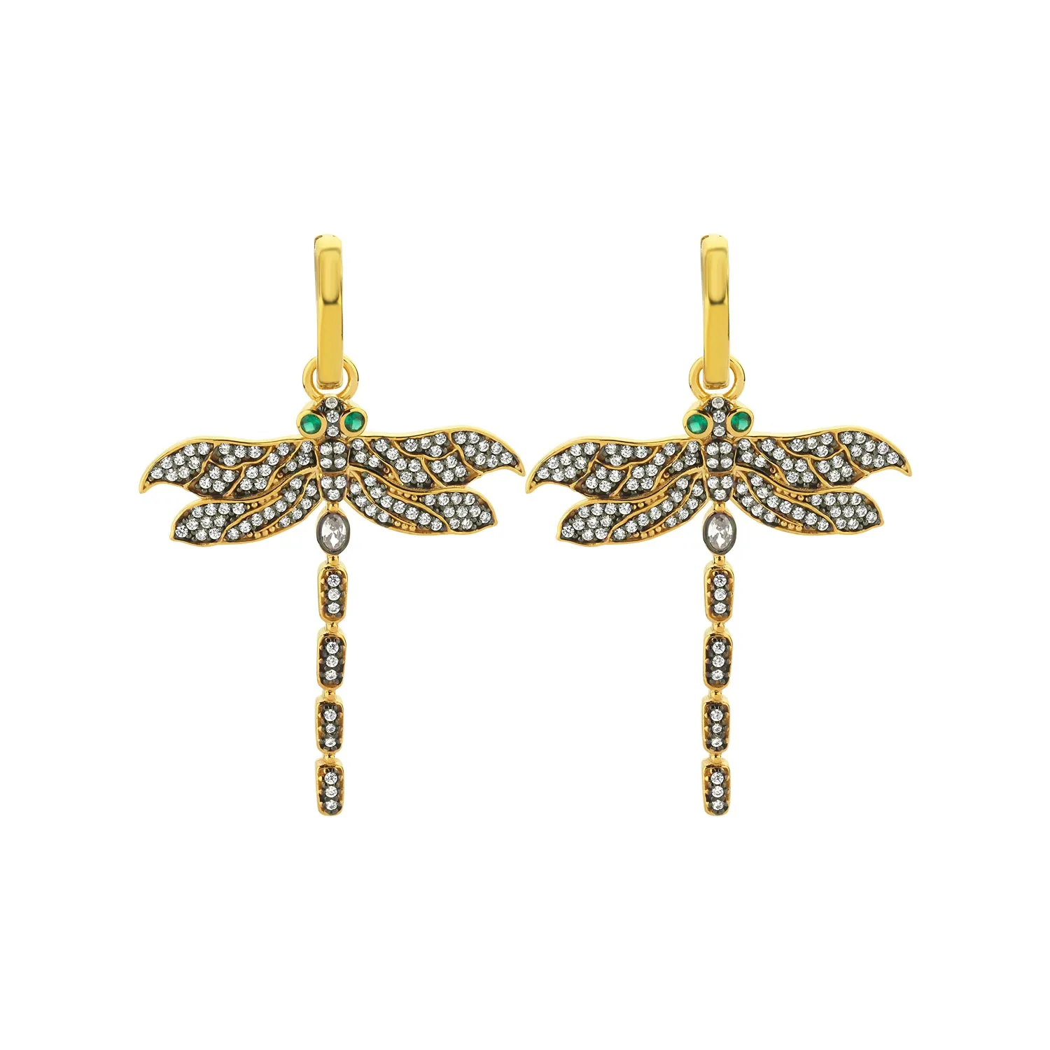 MINI DRAGONFLY HOOP EARRINGS