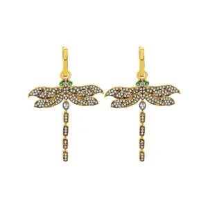 MINI DRAGONFLY HOOP EARRINGS