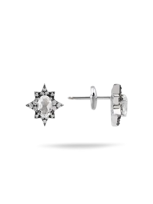 MIREL The Minor Star of Nyx Earrings (White Topaz)