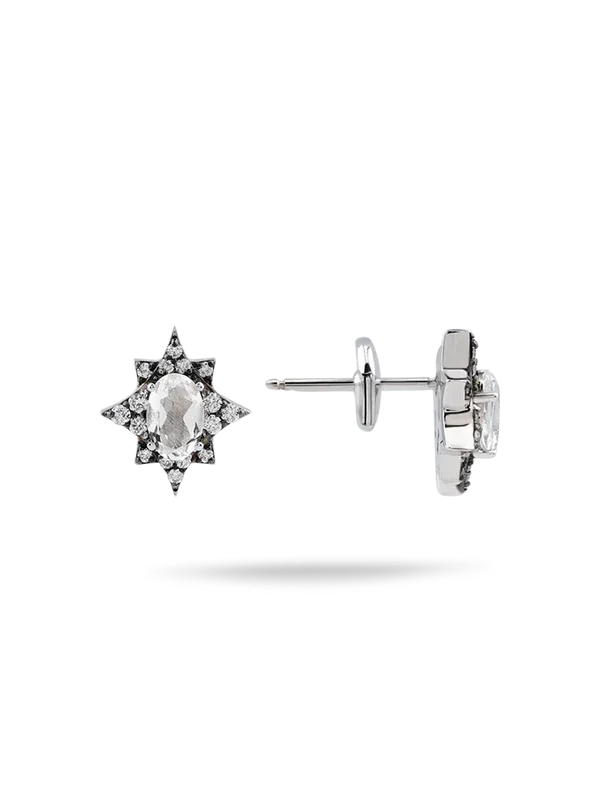 MIREL The Minor Star of Nyx Earrings (White Topaz)