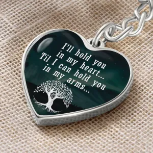 Mom Remembrance Statement Heart Keychain