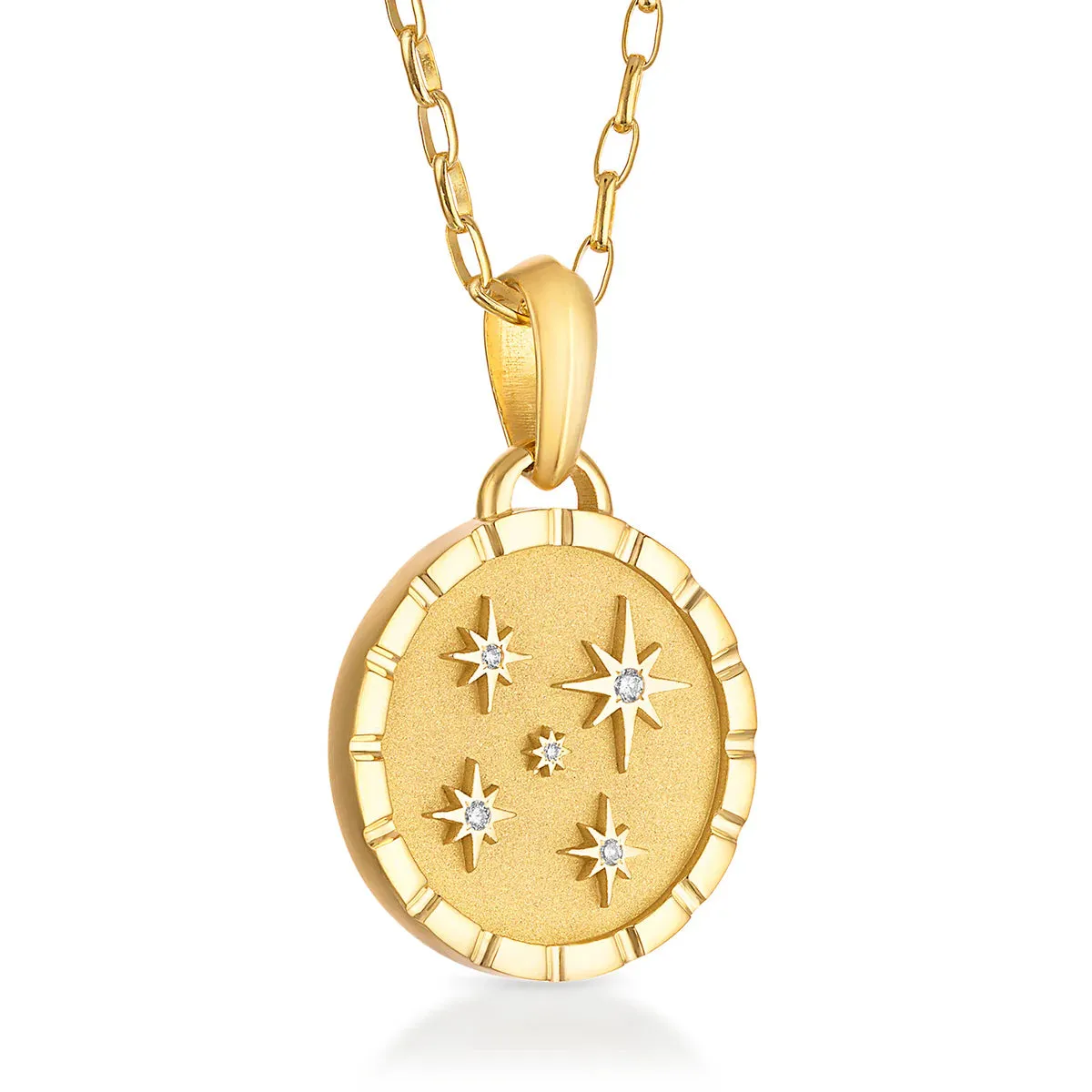 Multi-Star Pendant with Diamonds