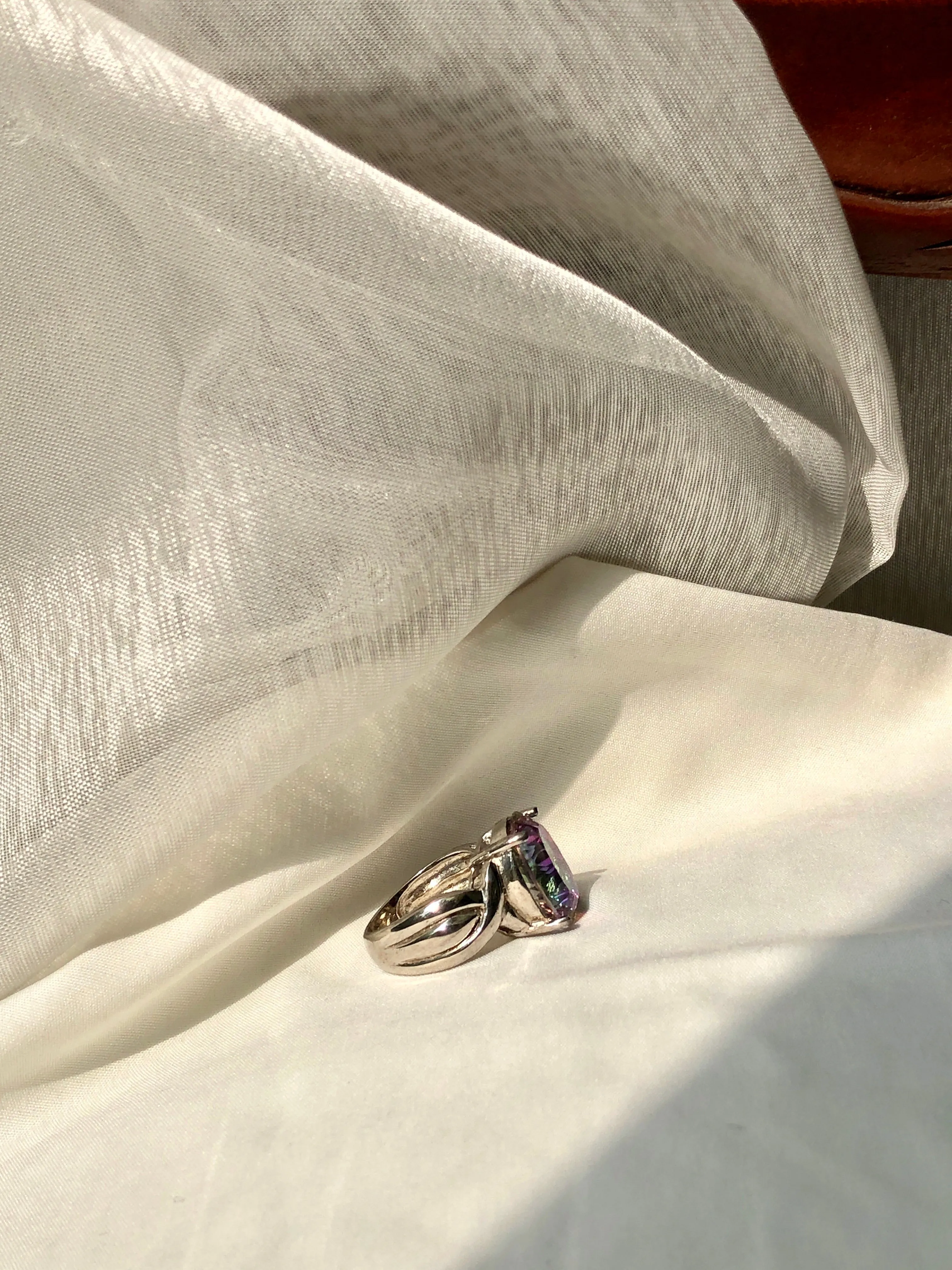 Mystic Rainbow Topaz Statement Ring