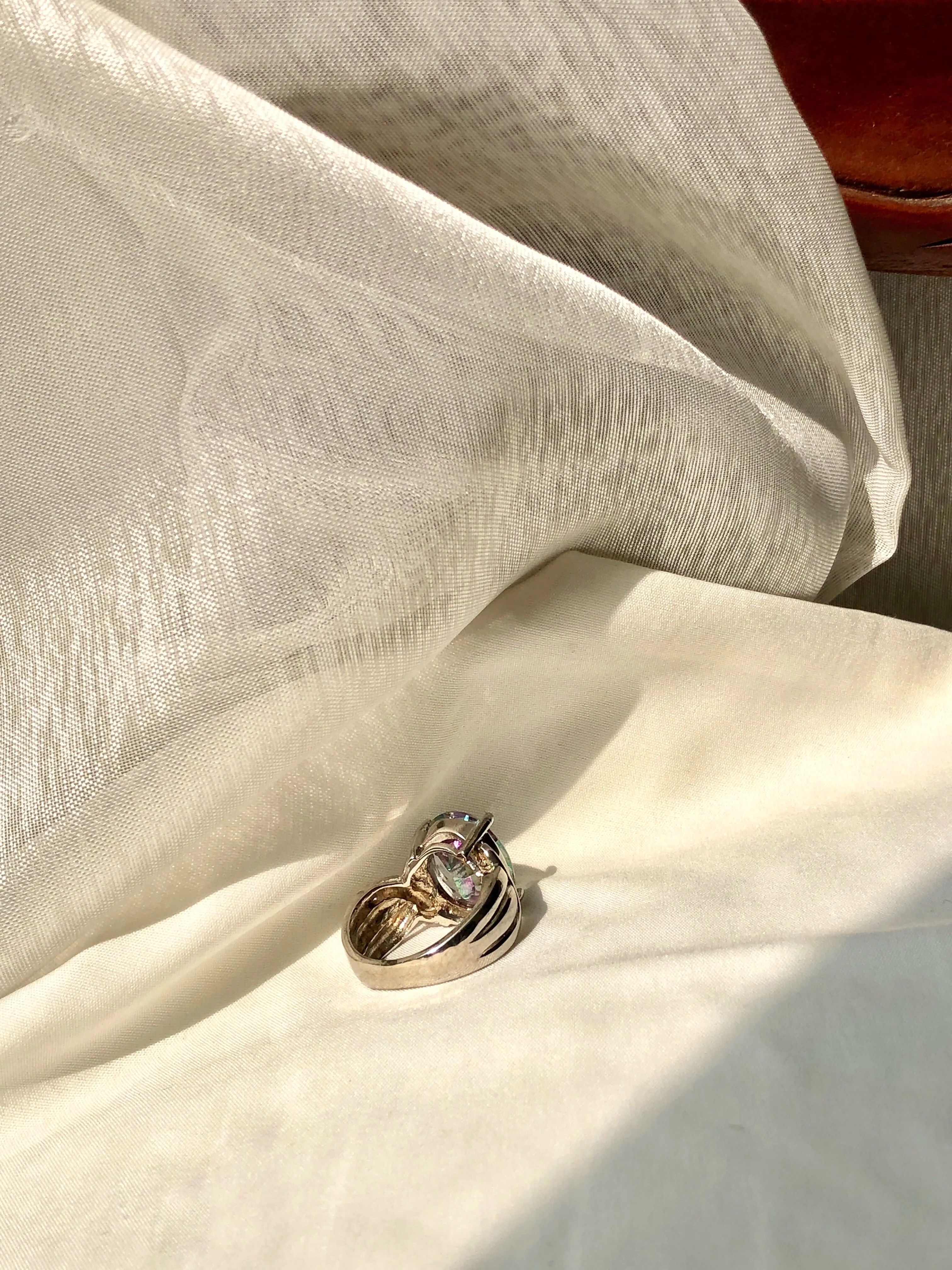 Mystic Rainbow Topaz Statement Ring