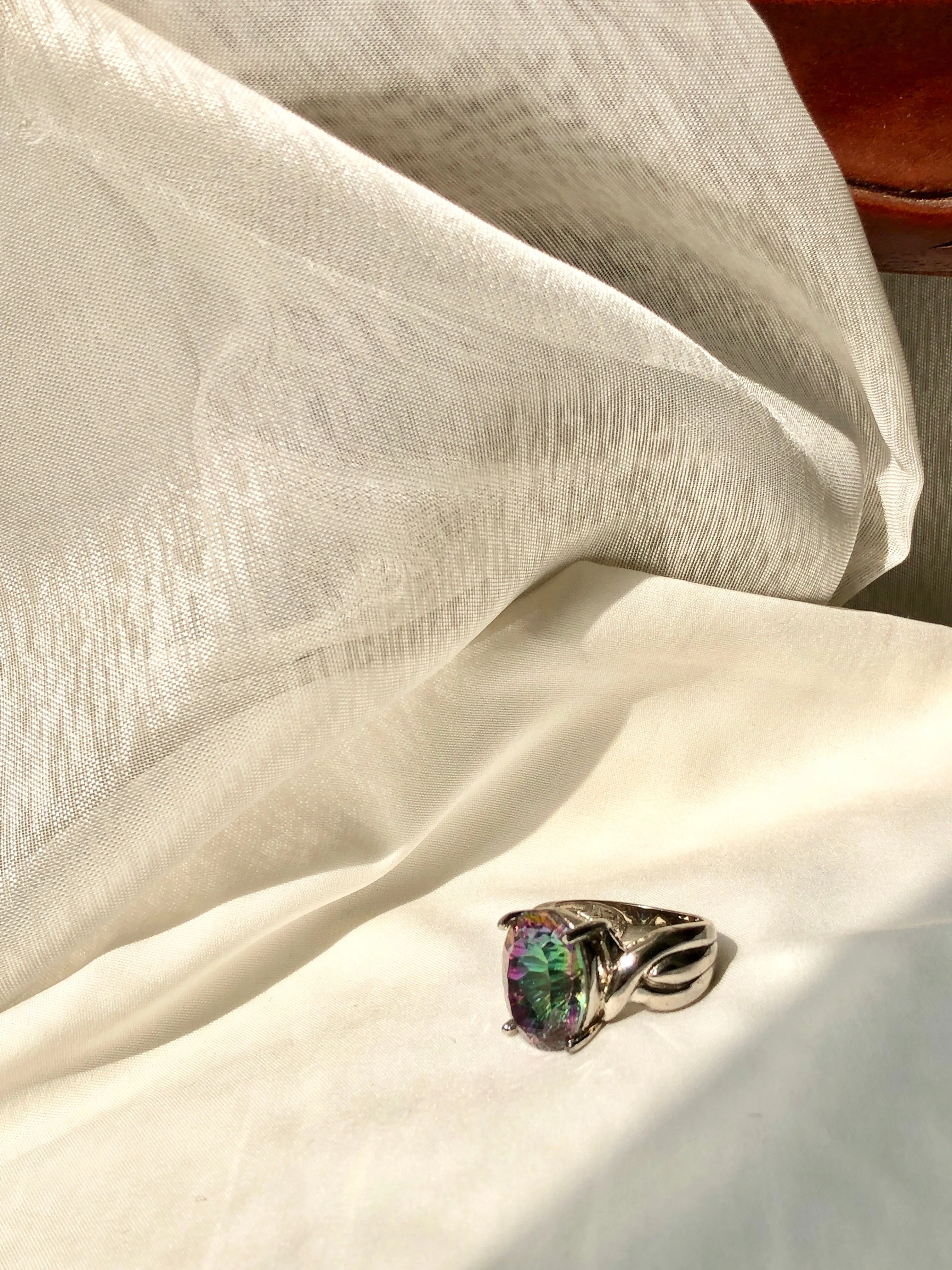 Mystic Rainbow Topaz Statement Ring