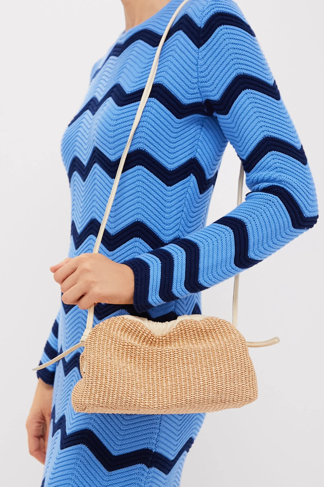 Natural and Jasmine Mini Cloud Clutch