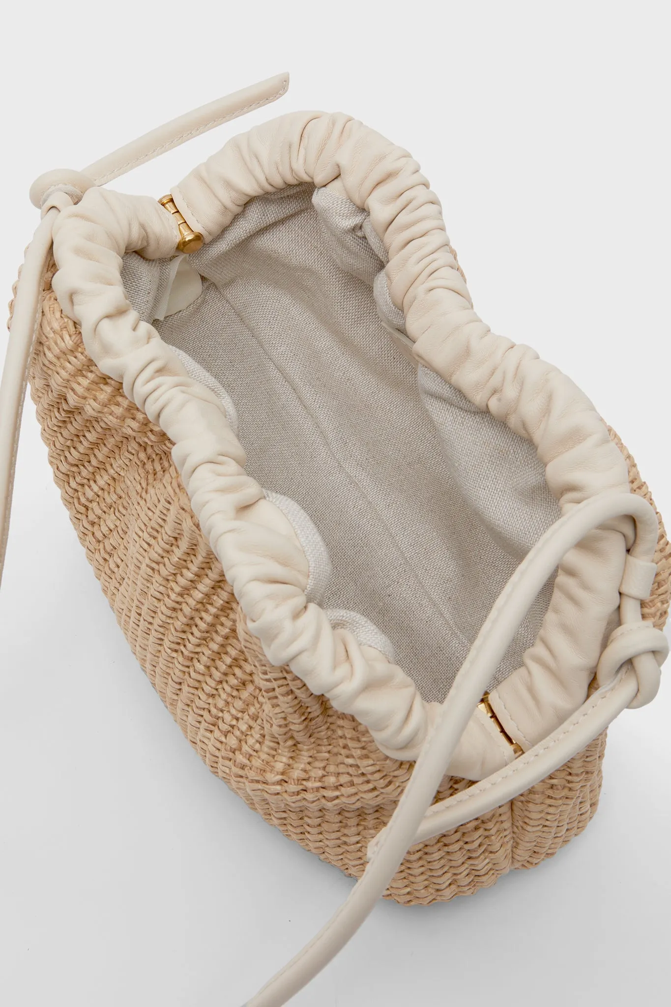 Natural and Jasmine Mini Cloud Clutch
