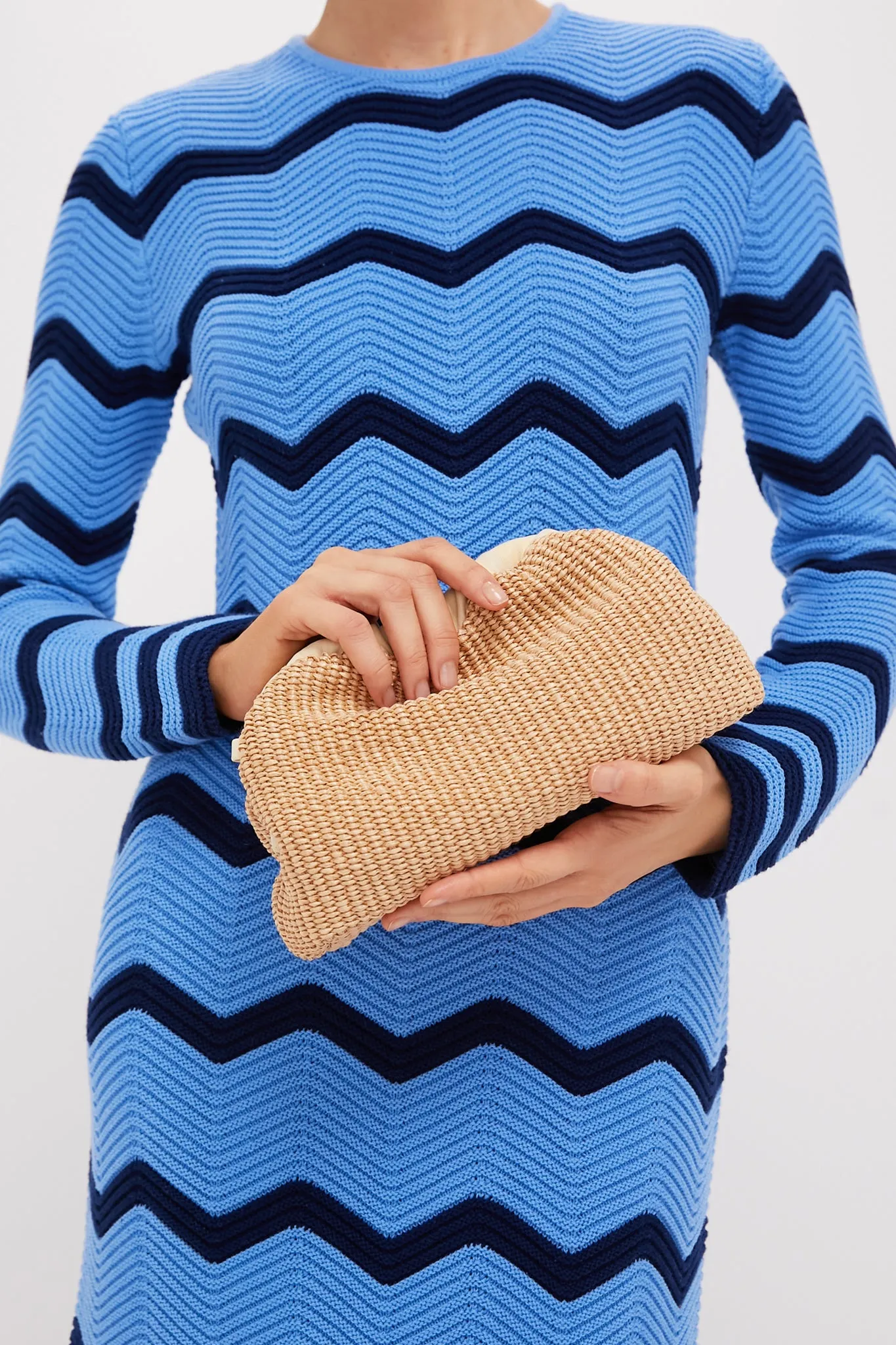 Natural and Jasmine Mini Cloud Clutch