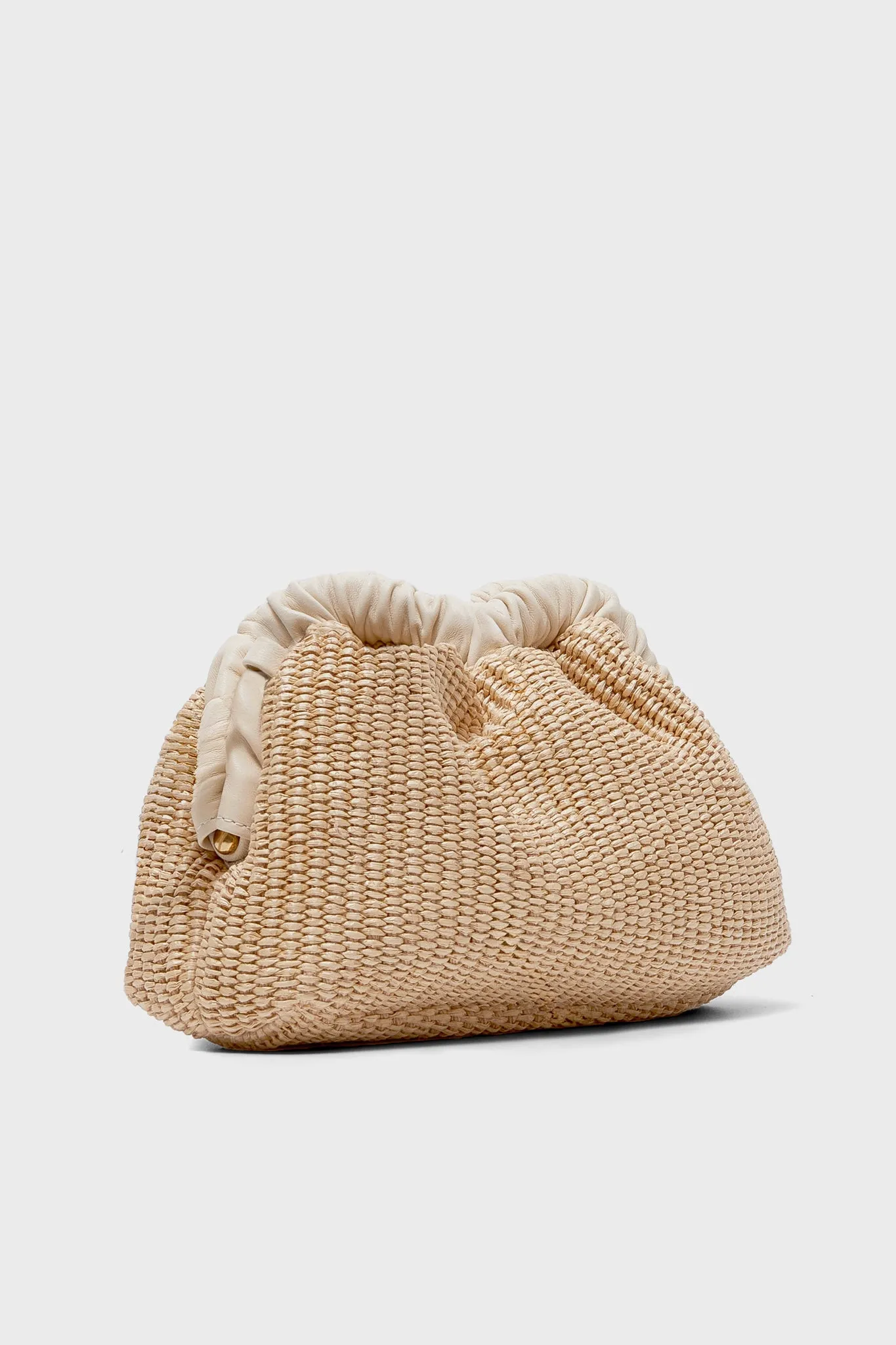 Natural and Jasmine Mini Cloud Clutch