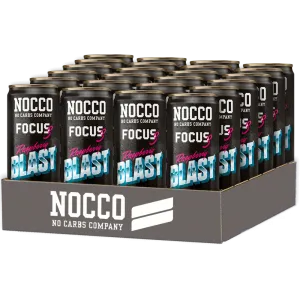 NOCCO Focus Raspberry Blast - 24x330ml. (inkl. SE pant)