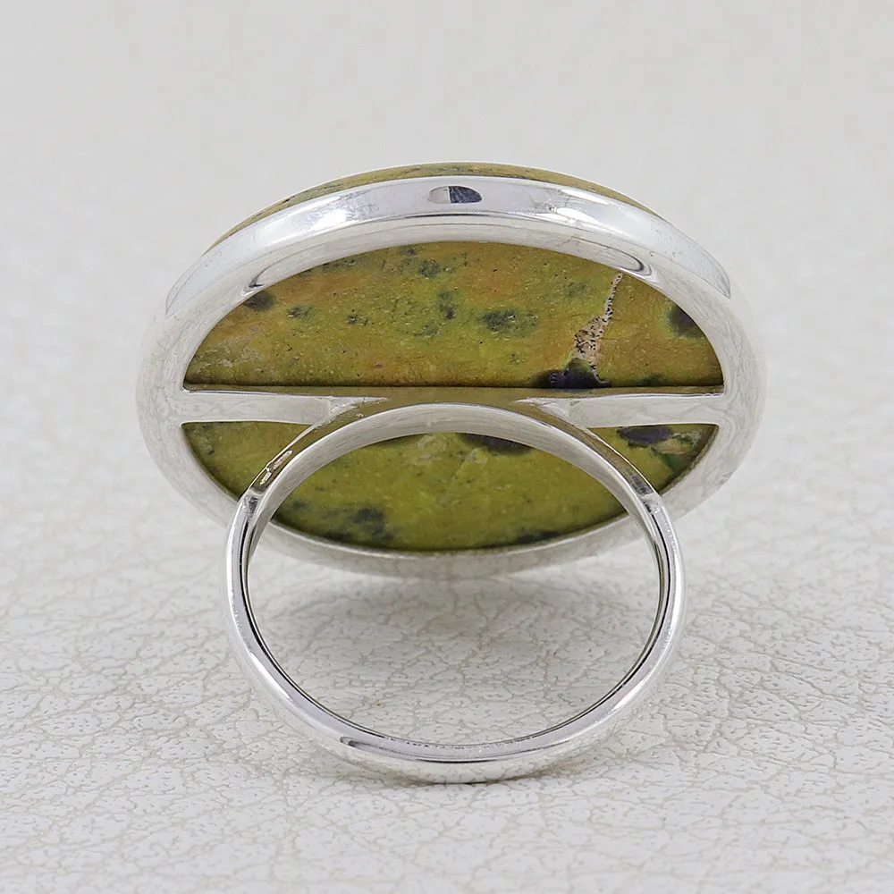 Ocean Jasper Statement Silver Ring