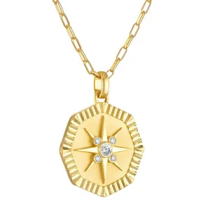 Octagon Star Pendant with Diamonds