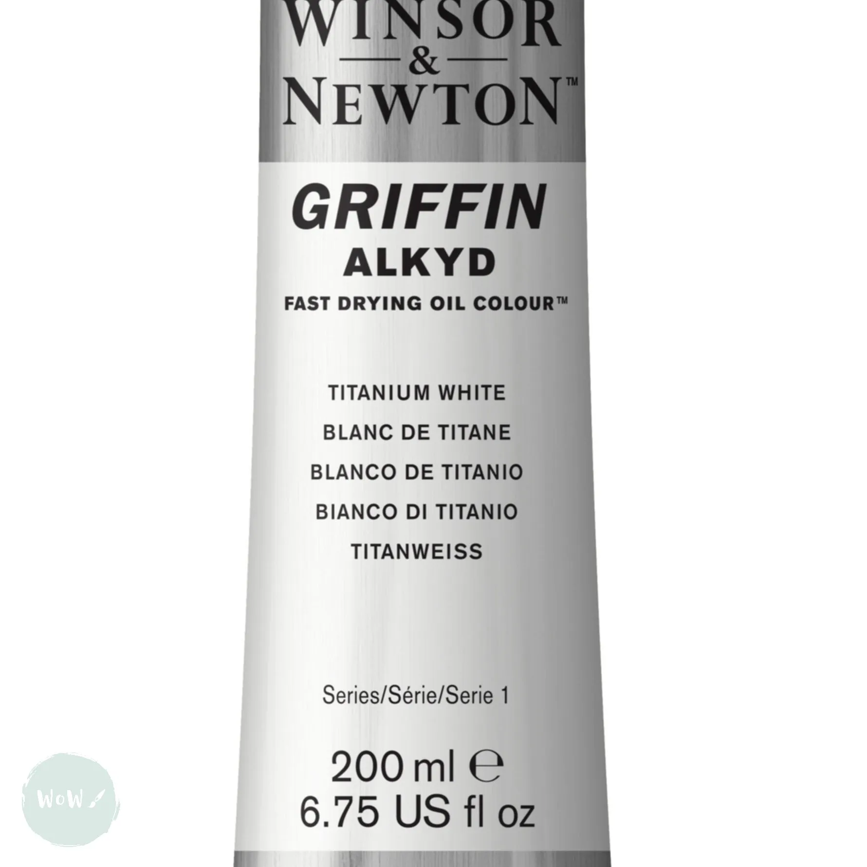 OIL PAINT - Fast Drying - Winsor & Newton GRIFFIN Alkyd -  200ml Tube -  Titanium White