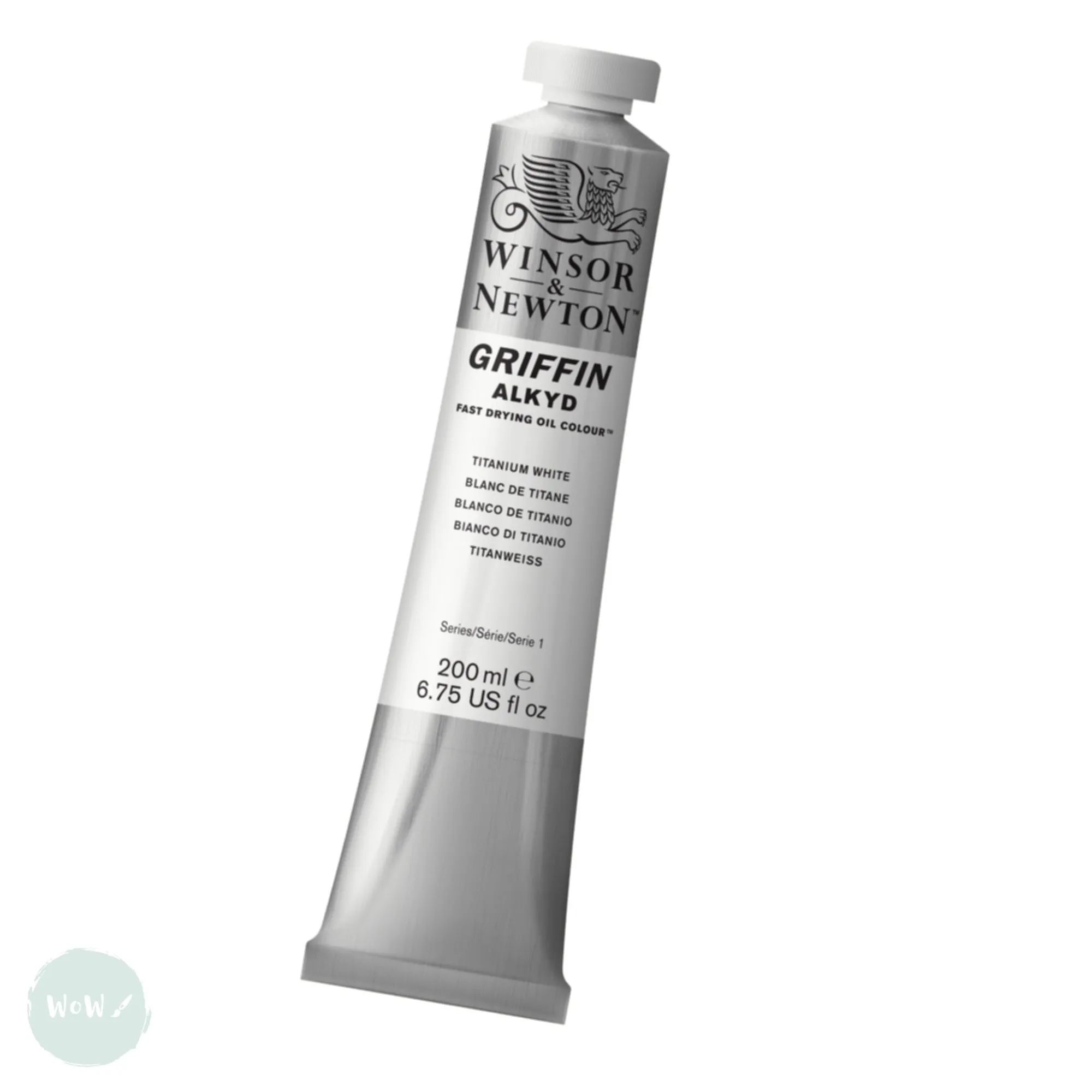 OIL PAINT - Fast Drying - Winsor & Newton GRIFFIN Alkyd -  200ml Tube -  Titanium White