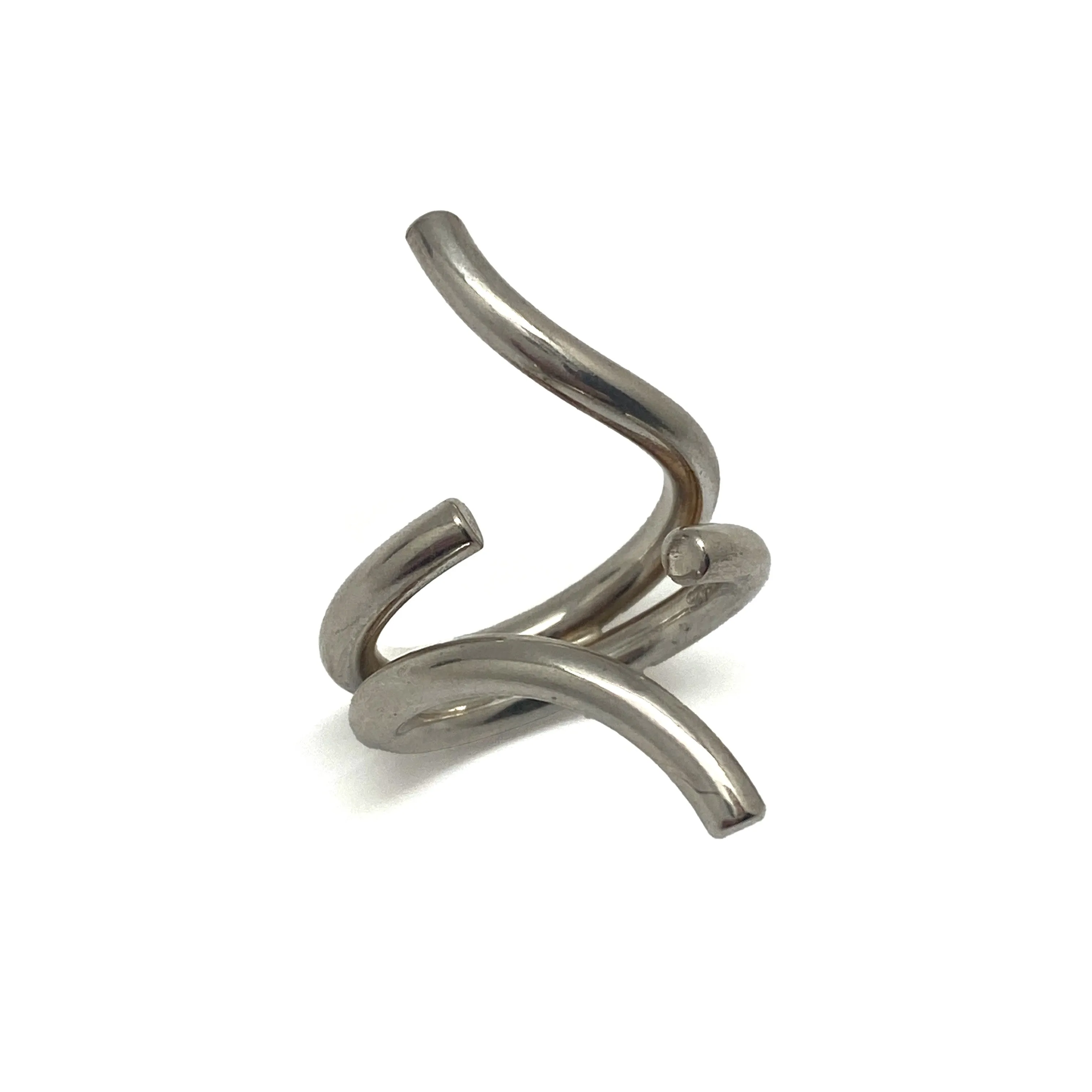 Open Faced Silver Ring