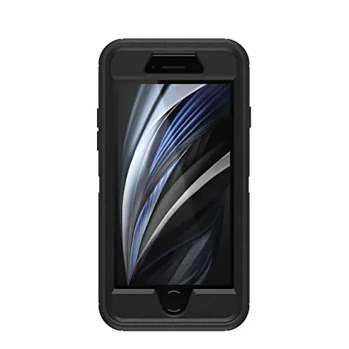 OTTERBOX DEFENDER SERIES Case for iPhone SE (2nd Gen - 2020) & iPhone 8/7 (NOT PLUS) - Retail Packaging - BLACK