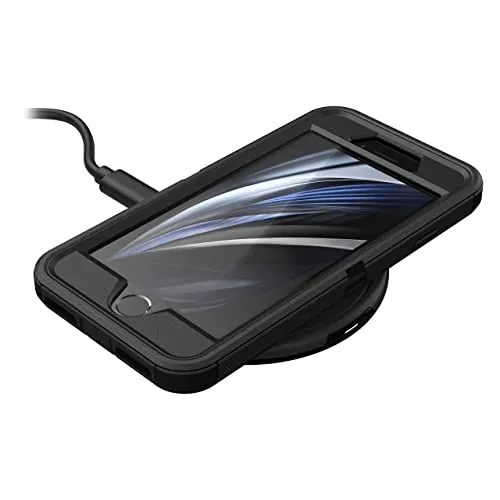 OTTERBOX DEFENDER SERIES Case for iPhone SE (2nd Gen - 2020) & iPhone 8/7 (NOT PLUS) - Retail Packaging - BLACK